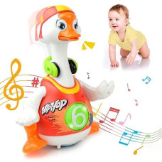 Woby Baby Musical Toy Dancing Singing Talking Walking Hip Hop Swing Goose Cool Educational Toy Gift For 1 2 3 Year Toddlers Kids Boys Girls