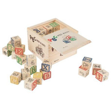 Hey! Play! Abc And 123 Wooden Blocks- Alphabet Letters And Numbers Learning Block Set-Educational Stem Toy For Toddlers And Preschool Age Children