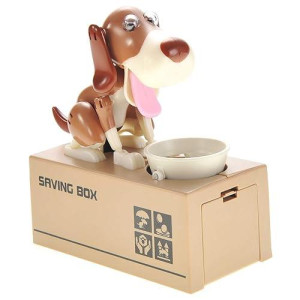 Az Trading And Import Dog Piggy Bank (White Brown)