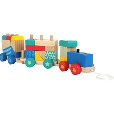 Small Foot Wooden Toys Wooden Train Pull Along And 33 Piece Sorting Game Designed For Children 12+ Months