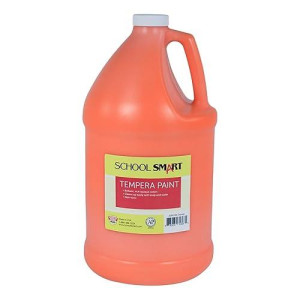 School Smart Orange Tempera Paint, 1 Gallon Bottle