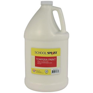 School Smart White Tempera Paint, 1 Gallon Bottle