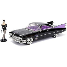 Dc Comics Bombshells Catwoman & 1959 Cadillac Die-Cast Car, 1:24 Scale Vehicle & 2.75" Collectible Figurine 100% Metal