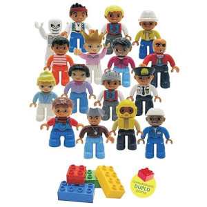 Kids Toys People Figures For Kids - Preschool Toys Building Blocks People Set For Kids - Compatible With Major Brands Building Blocks For Toddlers 1-6 - Stem Building Toys - (16 Toy Figures People)