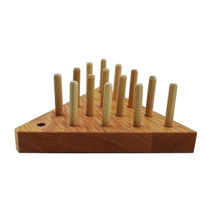 Solid Oak Wooden Peg Game Tricky Triangle By Cauff