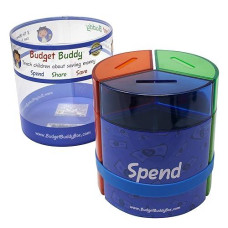 Save Spend Share Money Jar | Three-Part Money Tin Teaches Kids Financial Management - Deposit Coins And Bills