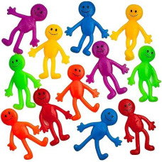 Stretchy Bendable Man (36 Pack) Assorted Fun Colors, A Sticky, Stretchable, Slimy, Gooey Texture, Toy For Stress Anxiety Relief, Great Party Favor, Stocking Stuffer