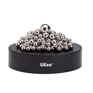 Likee Magnetic Fidget Toys Desk Decor For Stress Relief (Black-Silver)