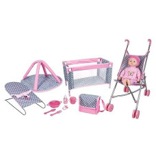 Lissi 5Piece Play Set With Baby Doll & Accessories, 16 Inches