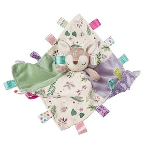 Taggies Soothing Sensory Stuffed Animal Security Blanket, Flora Fawn, 13 X 13-Inches