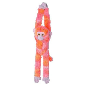 Wild Republic, Hanging Monkey Plush, Stuffed Animal, Plush Toy, Gifts For Kids, Vibe Pink, 20"