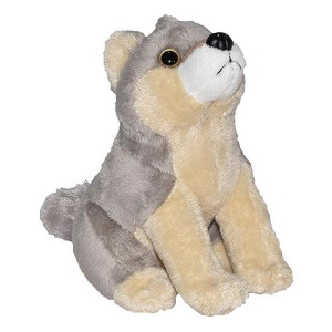 Wild Republic Wild Calls Wolf, Authentic Animal Sound, Stuffed Animal, Eight Inches, Gift For Kids, Plush Toy, Fill Is Spun Recycled Water Bottles