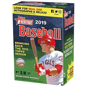 Topps 2019 Heritage Baseball Blaster Box (8 Packs/9 Cards)