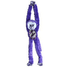 Wild Republic Purple Sequin Monkey Plush Toy, 22"