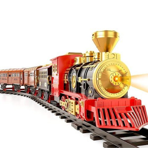 TEMI Rechargeable Train Set for Kids, Red, Medium Size