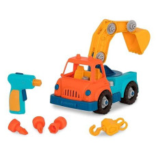 Battat- Wonder Wheels- Take-Apart Crane Truck - Toy Crane Truck With Drill For Kids - Stem Toy- Developmental Toy - 3 Years +