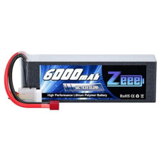 Zeee 4S Lipo Battery 6000Mah 60C 14.8V Soft Case Battery With Deans Plug Compatible With Rc Plane Quadcopter Airplane Helicopter Car Truck Boat