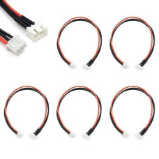 Jst-Xh 2S Balance Plug Extension Lead Wire 200Mm 5 Pcs For Lipo Battery Balance Charging 22Awg Silicone