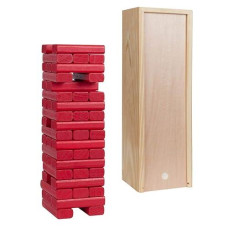 We Games Wooden Block Stacking Party Game For Adults, Tumble Tower Wedding Guest Book Alternative, Tabletop Games, Includes Storage Case, 12 Inches