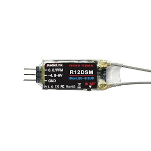 Radiolink R12Dsm 2.4Ghz 12 Channels Micro Rc Receiver Sbus/Ppm Long Range Control For Fpv Racing Drone, Quadcopter, Helicopter