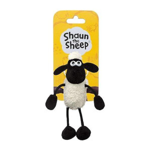 Aurora World Shaun The Sheep Plush 61176 Backpack Clip, Black And White, Great Gift Idea,9 X 7 X 14 Centimetres