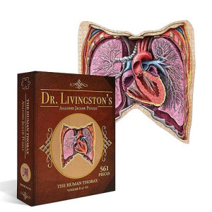 Human Thorax Anatomy Puzzle - Adult Jigsaw Puzzles Unique Gifts For Kids, Nurses, Doctors, Medical Students, Educational Science - 411 Piece Teen Floor Puzzle - Genius Games Dr. Livingston Body Model