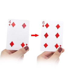 Wsnming Magic Tricks Card Fantastic 4 To 6 Moving Point Card For Magician Cards Gimmick Close Up Magic Props With Video Tutorial