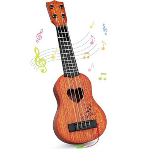 Yezi Kids Toy Classical Ukulele Guitar Musical Instrument, Brown