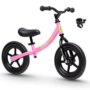 The Original Croco Ultra Lightweight And Sturdy Balance Bike.3 Models For 2, 3, 4, And 5-Year-Old Kids. Unbeatable Features. Toddler Training Bike, No Pedal (Bright Pink, Sturdy 12 Inch)