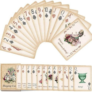 Alice Playing Cards Poker For Tea Party Game Supply Themed Party Photo Props Decoration