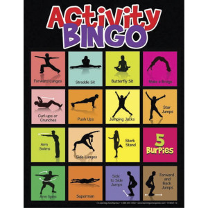 Learning Zonexpress Physical Activity Bingo Game 812 X 11 Inches Set Of 30