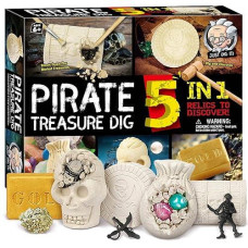 Xxtoys Pirate Treasures Dig Kit Break Into 5 Bricks Treasure Excavation Kits Pirate Toys Gems Dig Kits Interactive Excavating Toys Great Birthday Gift Party Supplies Archeology Educational Stem Kits