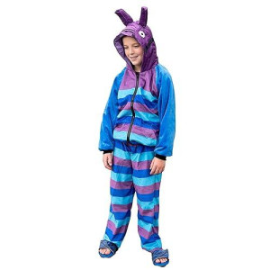 Comfycamper Party Llama Costume Sweatshirt Hoodie, 6-8 Years Pink