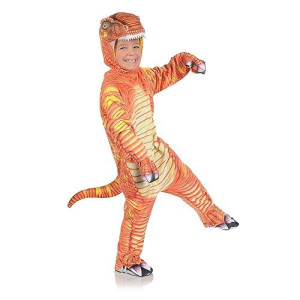 Underwraps Kid'S Children'S T-Rex Dinosaur Printed Jumpsuit Costume Childrens Costume, Yellow, Extra Large