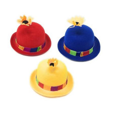 U. S. Toy French Clown Bowler Derby Hat With Daisy - 1 Hat, Ages 14 & Older