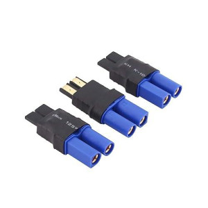 Bdhi 3Pcs Compatible With Trx Style Male To Female Ec5 Adapter Connector Brushless For Sct Lipo Slash(B115-3)