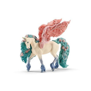 Schleich Sparkle Flower Pegasus Toy Figurine, 7 Inch, Multi