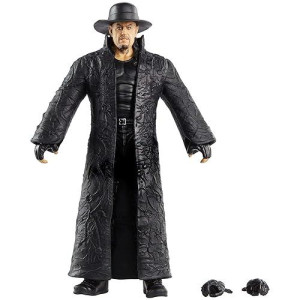 Wwe Undertaker Elite Series #80 Deluxe Action Figure With Realistic Facial Detailing, Iconic Ring Gear & Accessories