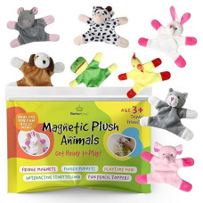 Fun And Educational Animal Fridge Magnets For Kids -Soft Plush Magnetic Animal Characters For Learning And Play, Fridge Toys For Toddlers 1-3, Board Magnets, Locker Buddies