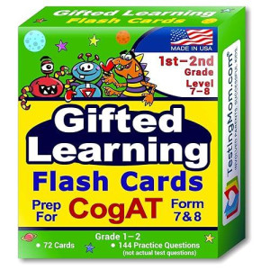 TestingMom CogAT Test Prep Flash Cards - Grade 1 & 2