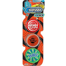 Ja-Ru Yoyo Professional Bundle Yo-Yos Set (1 Pack Of 3) . Quality Fun Fidget Toys For Kids And Adults Stoking Stuffers Filler Party Favors In Bulk 1991-1