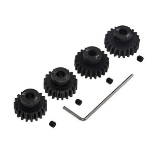 4Pcs Mod 1 Pinion Gear 5Mm Set Hardened 19T 20T 21T 22T M1 Pitch Gears Rc Upgrade Part With Screwdriver