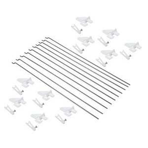 Fpvdrone 10Pcs 1.2Mmx20Cm Rc Steel Pushrod Parts + 10Pcs Nylon Micro Control Horns 35Mmx15Mm 4 Holes For Rc Airplane Plane Diy Parts