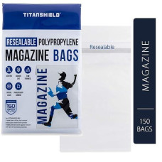 Titanshield Resealable Magazine Bags 8-3/4" X 11-1/8" With 1-1/2" Flap. (150-Count)