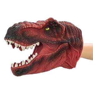 COGO MAN Large Red T Rex Hand Puppet - Realistic Dinosaur Toy