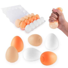 Super Z Outlet 2" Stress Relief Squeezing Eggs 15-Pack For Kids And Adults - Premium Anti-Stress Balls - Alleviate Tension, Anxiety And Improve Focus - Adhd Sensory Toys Gift Set