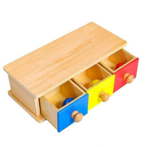 Kghios Montessori Box Bins Infant Toys Materials For Toddlers Babies 6-12 Months - 1-2 Year Old Babies 18 Months Materials Educational Tools Preschool Early Learning Wooden Toys