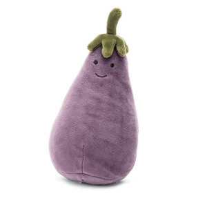 Jellycat Vivacious Vegetables Egg Plant Food Plush, 7 Inches