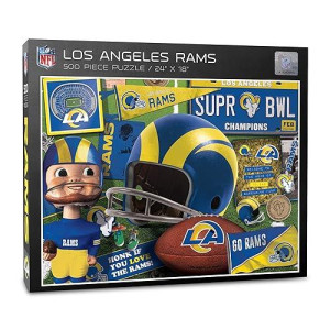 YouTheFan NFL Los Angeles Rams 500-Piece Retro Puzzle