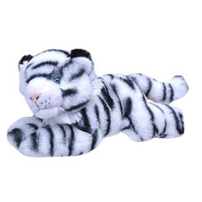 Wild Republic Ecokins Mini White Tiger Stuffed Animal 8 Inch, Eco Friendly Gifts For Kids, Plush Toy, Handcrafted Using 7 Recycled Plastic Water Bottles, 8 Inches (24798)